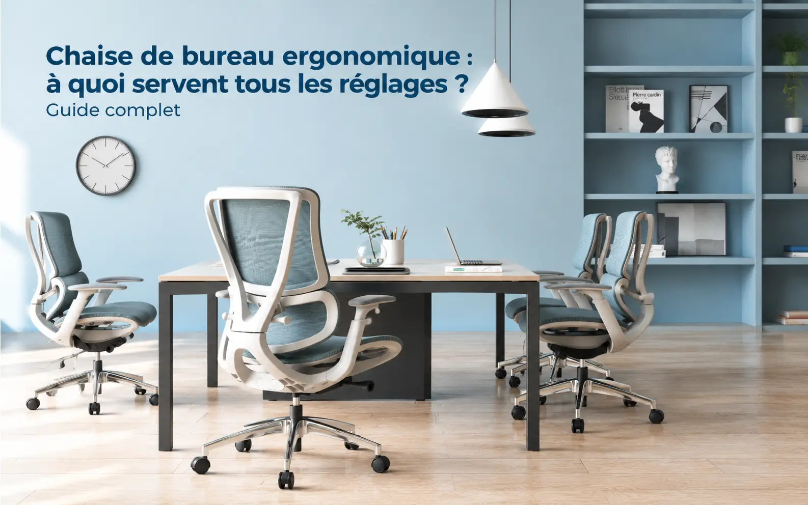 Chaise de bureau ergonomique avec différents réglages